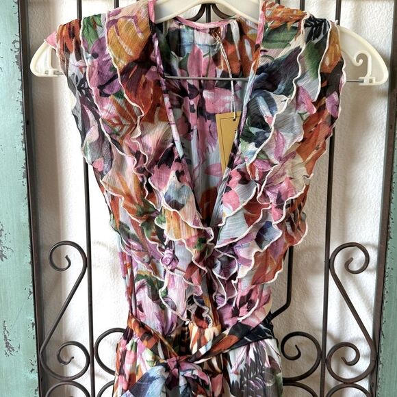 Monash Apparel Floral Chiffon Maxi Dress – NWT – Size S - Picture 4 of 10